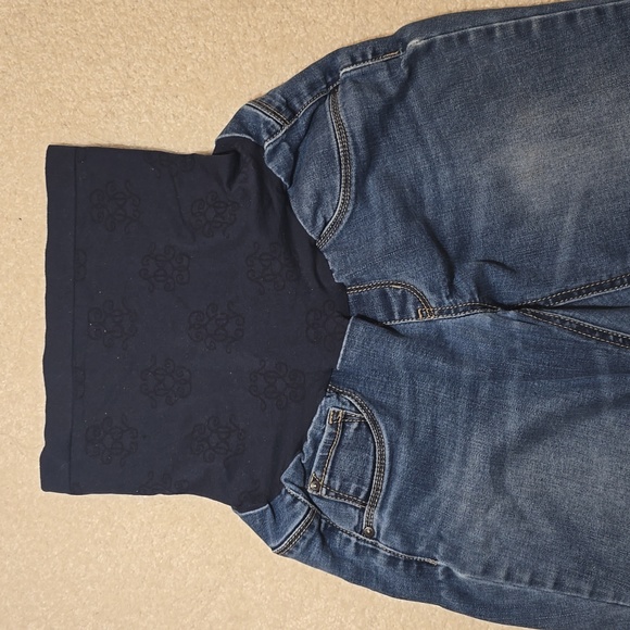 2 Petite Medium Jessica Simpson and Indigo Blue Maternity Boot Cut Jeans Bundle - Picture 3 of 13